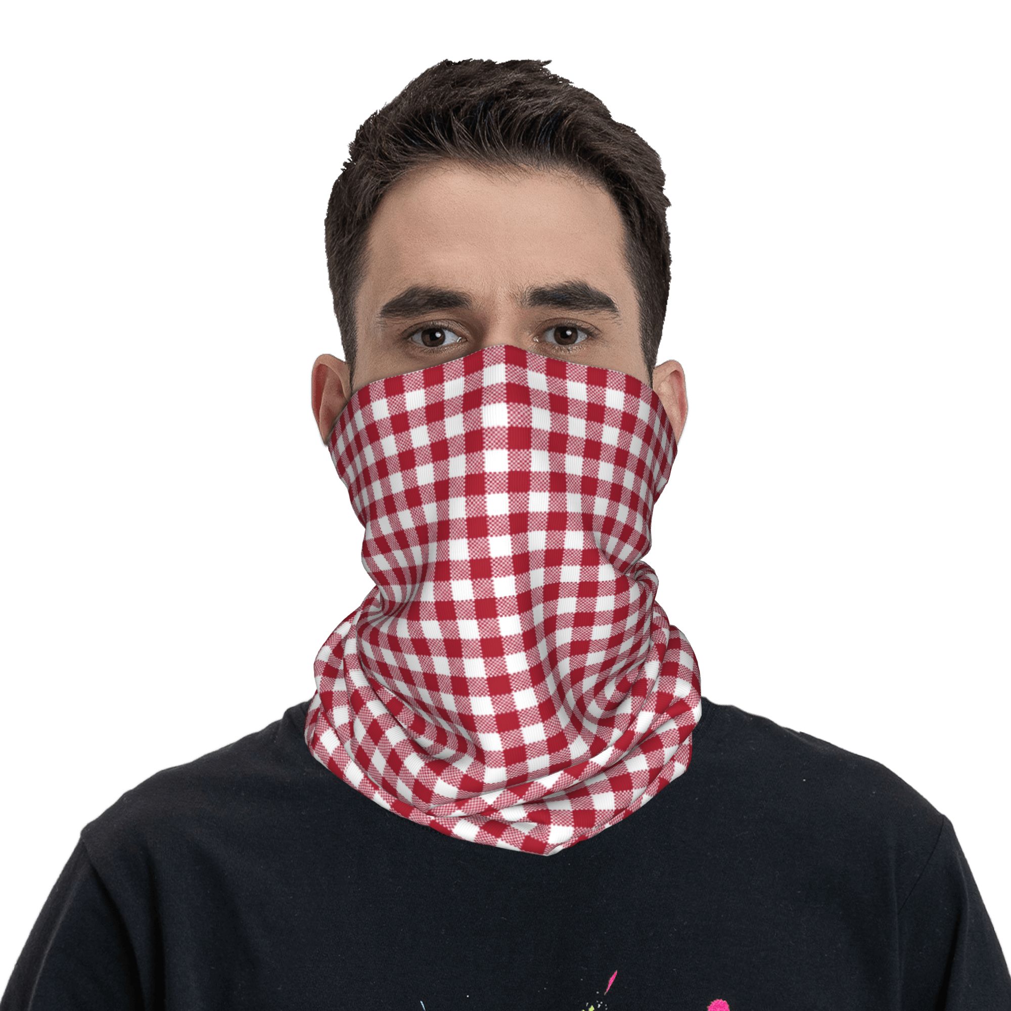 Czerwono-biała bandana z gingh – Bandana Blank White recenzja i cena